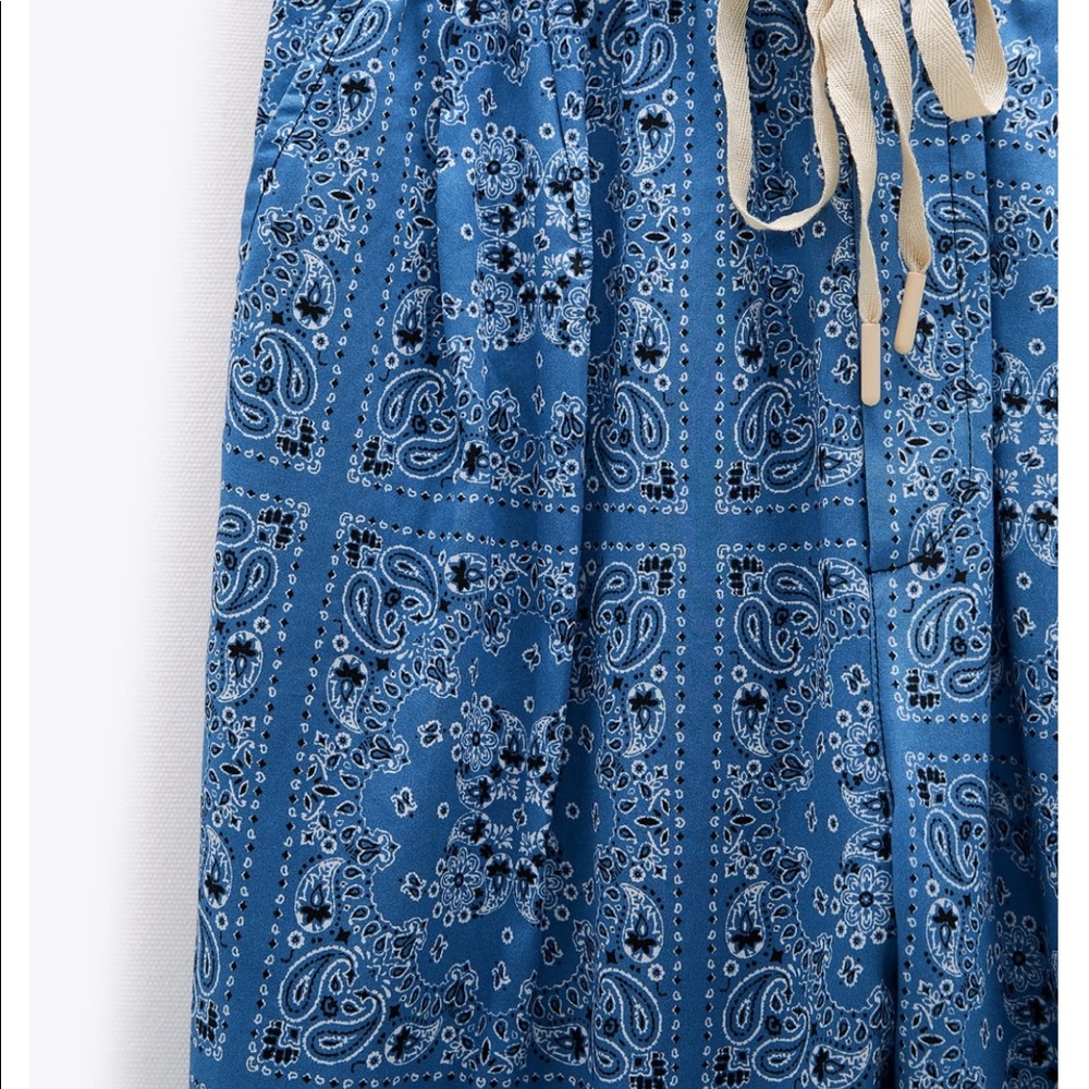 COPY - Zara Printed Wrap Blouse and Printed Pants. - Picture 8 of 10